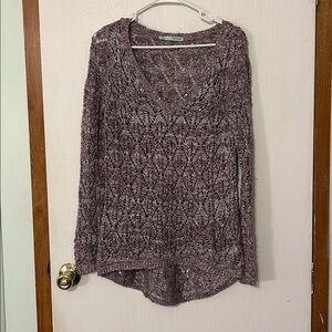 Maurices V-neck Open Knit Sweater Size Large